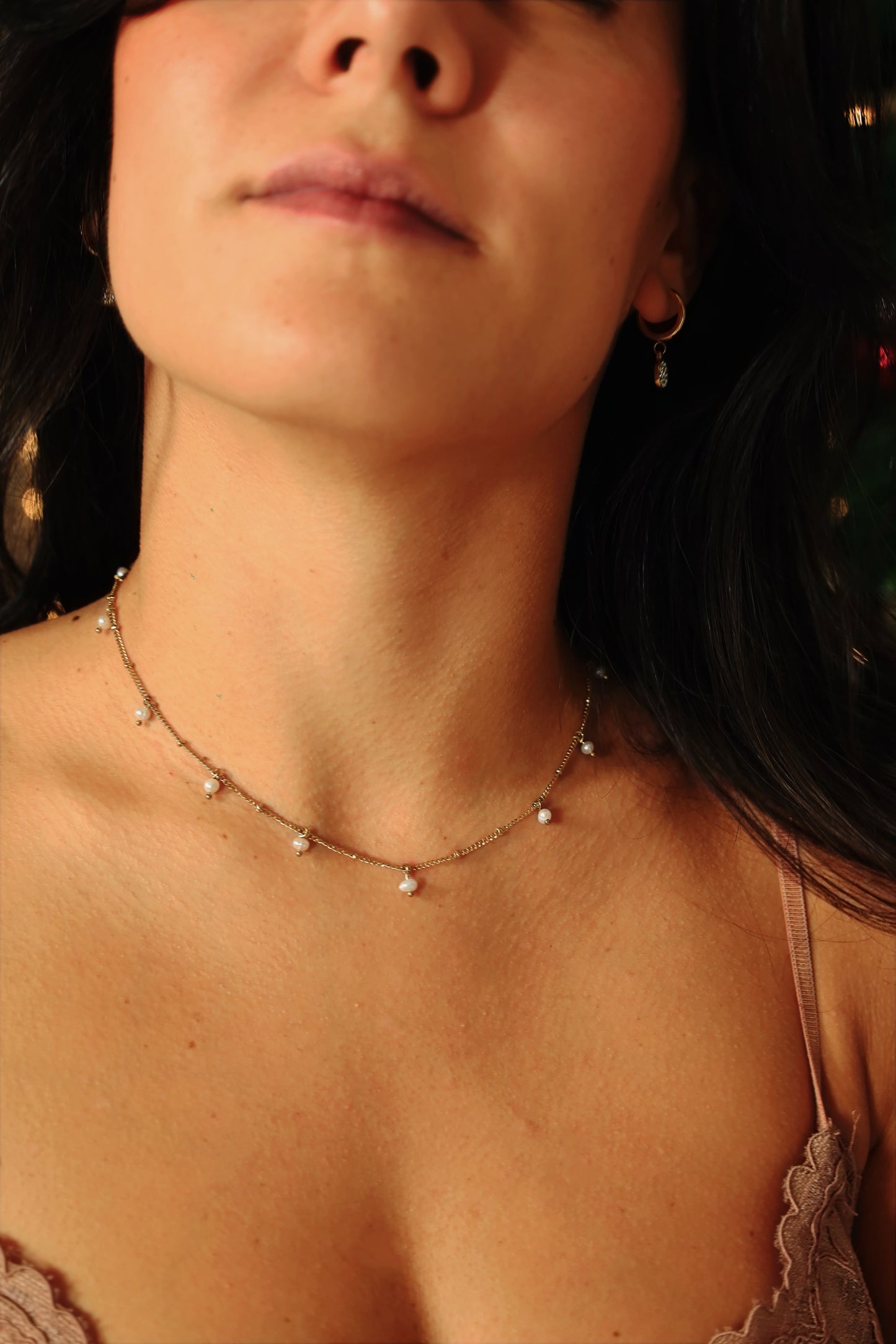 Perlový náhrdelník z nerezové oceli - TWOMA