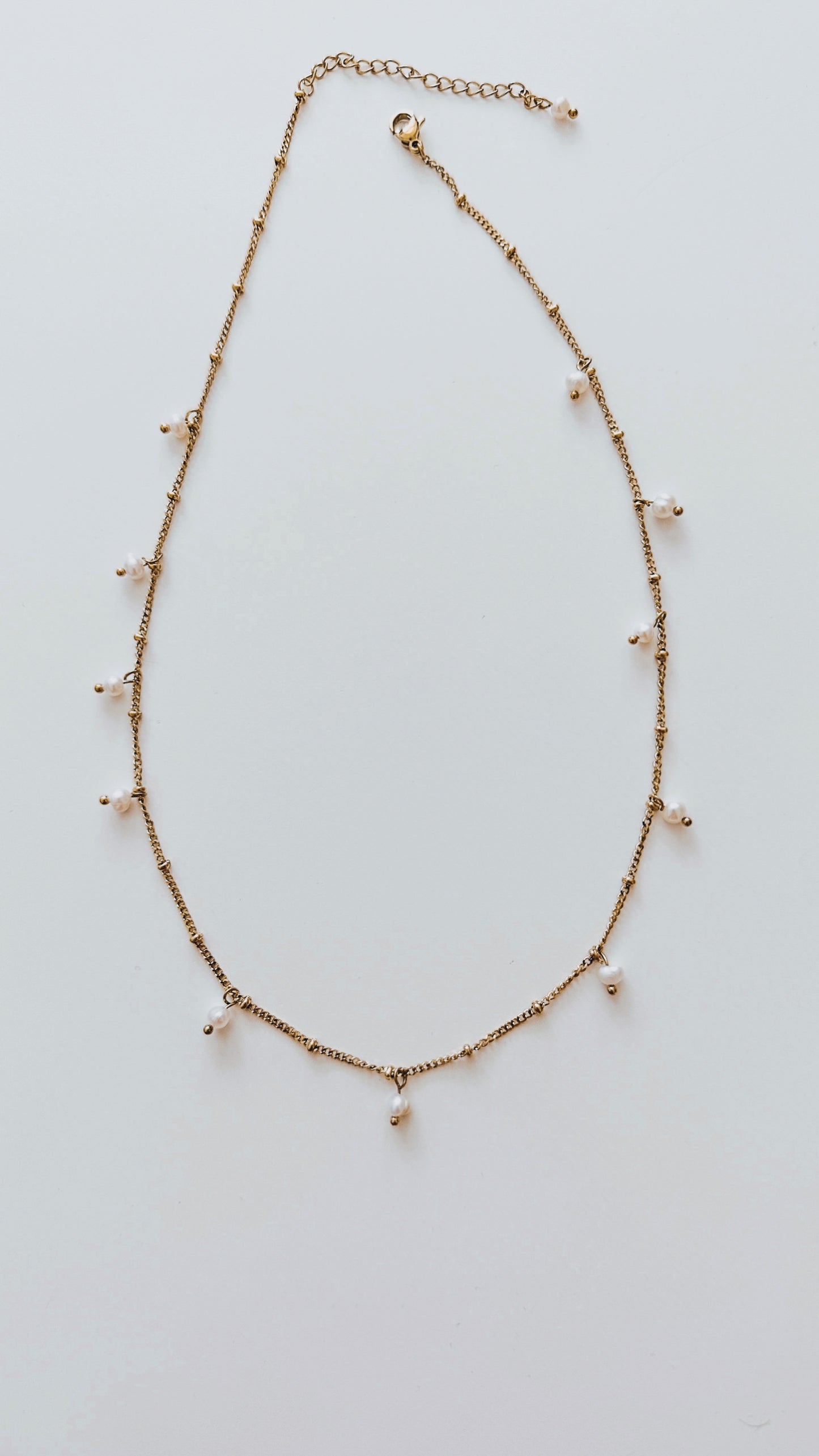 Perlový náhrdelník z nerezové oceli - TWOMA