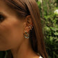 Earcuff Zlato-Stříbrný JUMPE Nerezová ocel