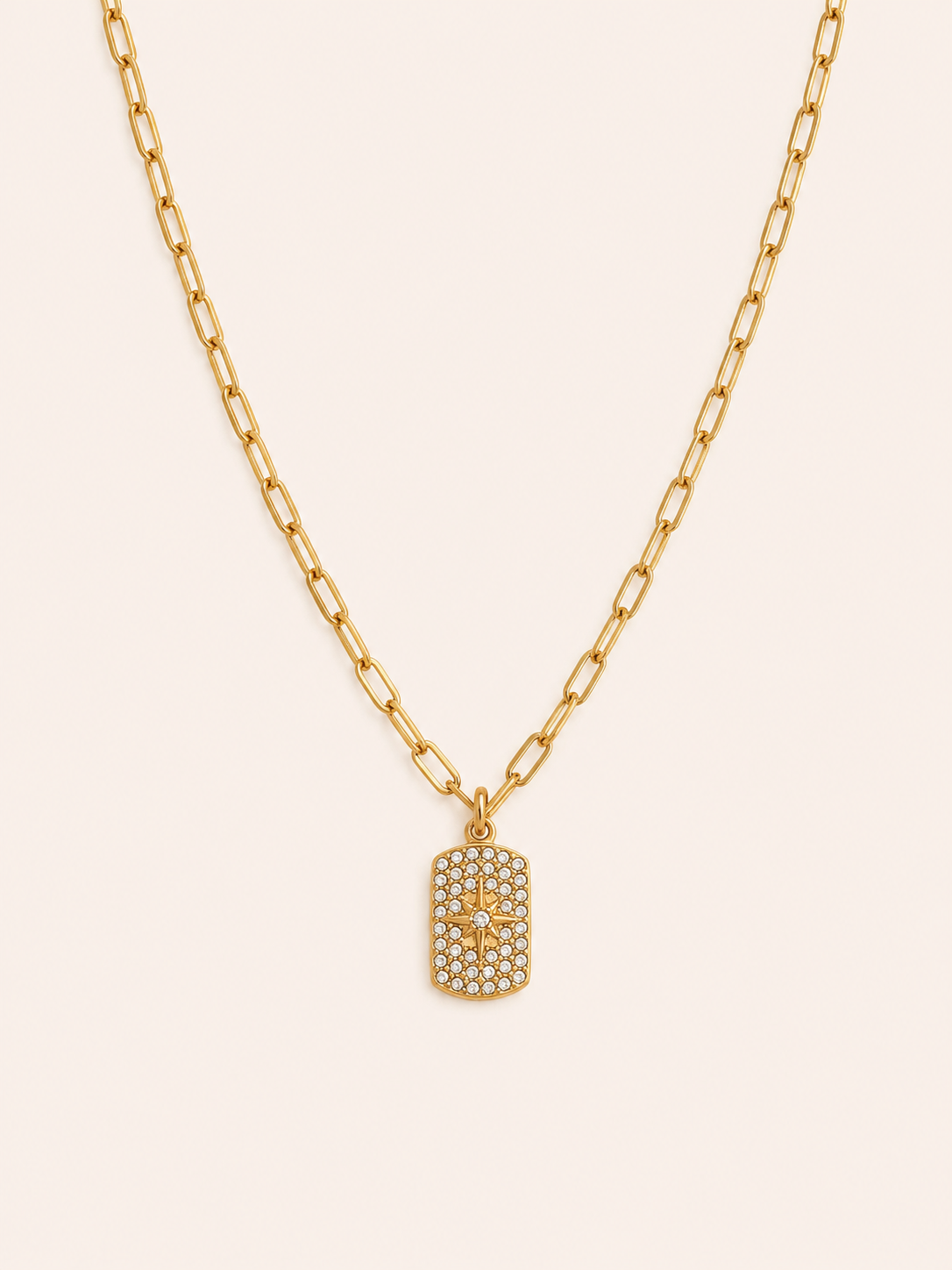 Náhrdelník se zlatou hvězdou POKUSHO Nerezová ocel