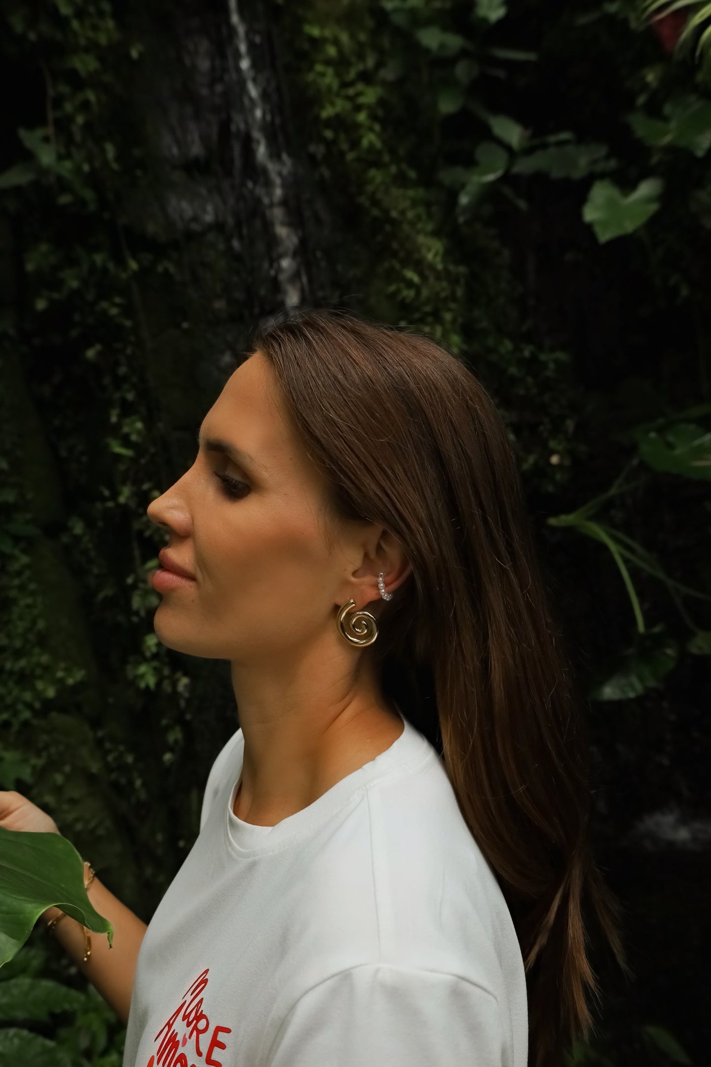 Perličkový nastavitelný Earcuff SEASHELL