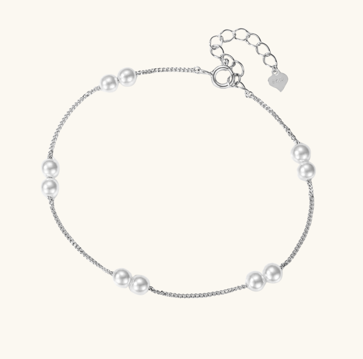 Stříbrný náramek JINOVATKA s perličkami