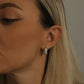 Kamínkové třpytivé náušnice kroužky EVITA