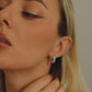 Kamínkové třpytivé náušnice kroužky EVITA