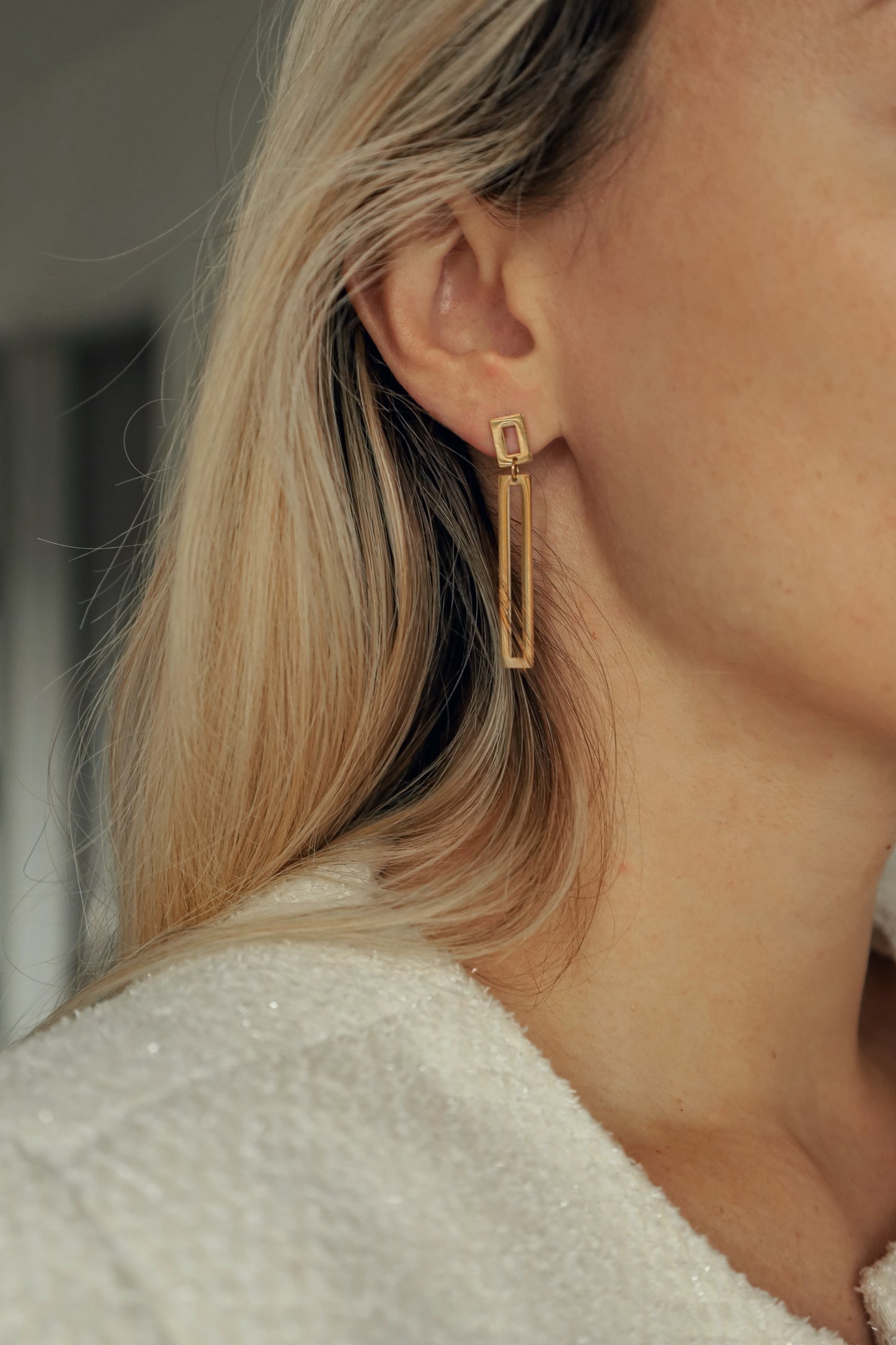 Obdelníkové dlouhé náušnice ESPRIT Nerezová ocel