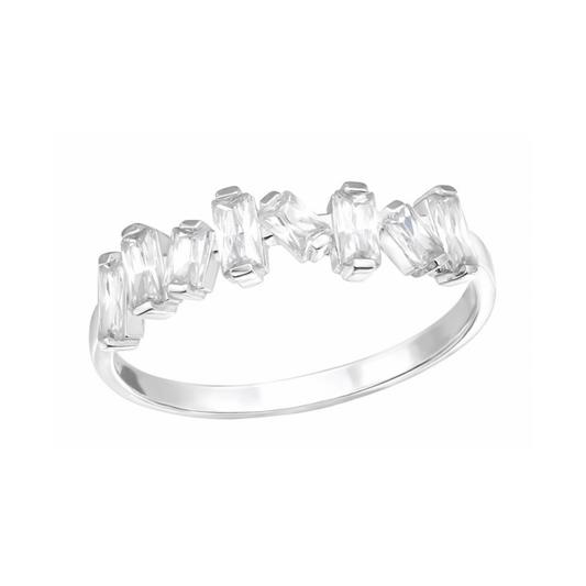Stříbrný prstýnek s krystaly SALLY