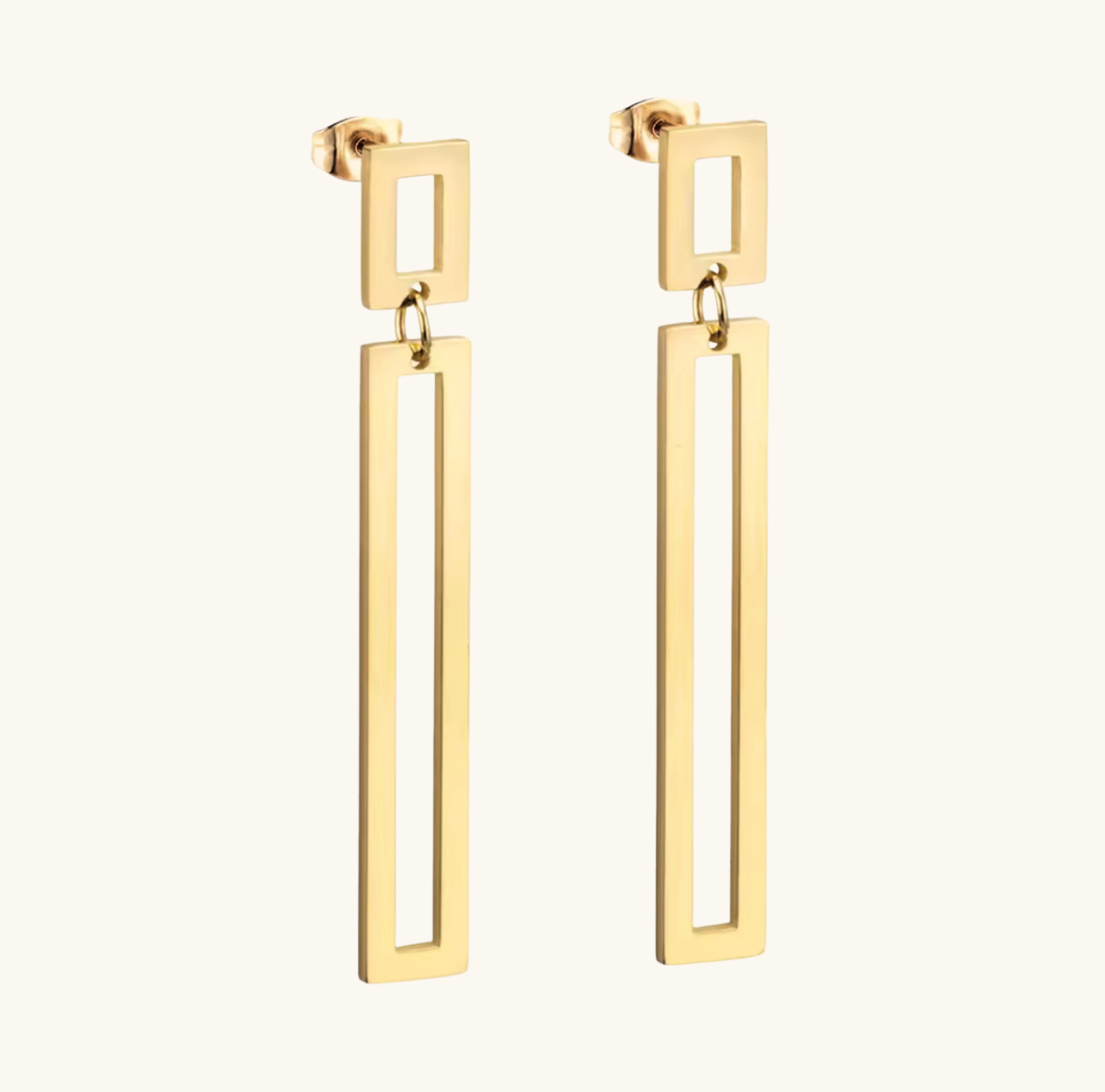 Obdelníkové dlouhé náušnice ESPRIT Nerezová ocel