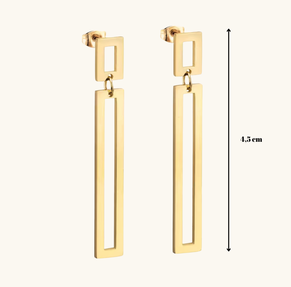 Obdelníkové dlouhé náušnice ESPRIT Nerezová ocel